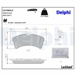 DELPHI Piduriklotsi komplekt,  ketaspidur Professional + LP1984LC