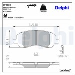 DELPHI Piduriklotsi komplekt,  ketaspidur LP2038