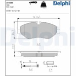 DELPHI Piduriklotsi komplekt,  ketaspidur LP2039
