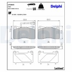 DELPHI Piduriklotsi komplekt,  ketaspidur LP2045