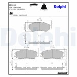 DELPHI  Piduriklotsi komplekt,ketaspidur LP2046
