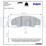 DELPHI Piduriklotsi komplekt,  ketaspidur LP2060