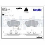 DELPHI Piduriklotsi komplekt,  ketaspidur LP2072