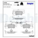 DELPHI Piduriklotsi komplekt,  ketaspidur LP2086