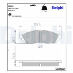 DELPHI Piduriklotsi komplekt,  ketaspidur LP208