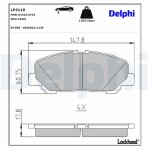 DELPHI Piduriklotsi komplekt,  ketaspidur LP2119