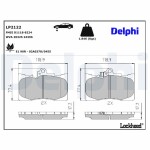 DELPHI Piduriklotsi komplekt,  ketaspidur LP2122