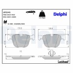 DELPHI Piduriklotsi komplekt, ketaspidur LP2141