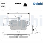 DELPHI Комплект тормозных колодок,  дисковый тормоз LP2180