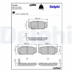 DELPHI Piduriklotsi komplekt,  ketaspidur LP2182