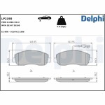 DELPHI Piduriklotsi komplekt,  ketaspidur LP2190
