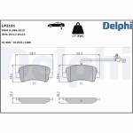 DELPHI Piduriklotsi komplekt,  ketaspidur LP2191