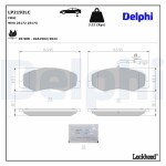 DELPHI Piduriklotsi komplekt,  ketaspidur Professional + LP2192LC