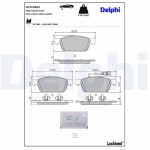 DELPHI Piduriklotsi komplekt,  ketaspidur Professional + LP2199LC