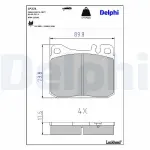 DELPHI Piduriklotsi komplekt,  ketaspidur LP221