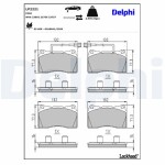 DELPHI Piduriklotsi komplekt,  ketaspidur LP2221