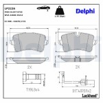 DELPHI Piduriklotsi komplekt,  ketaspidur LP2226