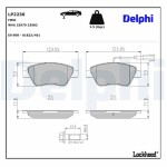 DELPHI Piduriklotsi komplekt,  ketaspidur LP2230