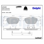 DELPHI Piduriklotsi komplekt,  ketaspidur LP2239