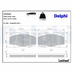 DELPHI Piduriklotsi komplekt,  ketaspidur LP2242