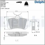 DELPHI Piduriklotsi komplekt,  ketaspidur LP2254