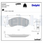 DELPHI Piduriklotsi komplekt, ketaspidur LP2257