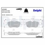 DELPHI Piduriklotsi komplekt,  ketaspidur LP2259