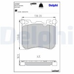 DELPHI Piduriklotsi komplekt,  ketaspidur LP2287