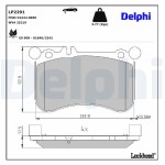 DELPHI Piduriklotsi komplekt,  ketaspidur LP2291