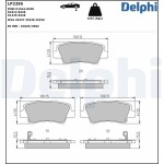 DELPHI Piduriklotsi komplekt, ketaspidur LP2295