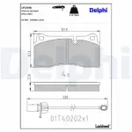 DELPHI  Piduriklotsi komplekt,ketaspidur LP2448