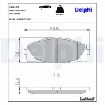 DELPHI Piduriklotsi komplekt,  ketaspidur LP2473