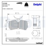 DELPHI Piduriklotsi komplekt,  ketaspidur LP2480