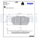 DELPHI Piduriklotsi komplekt,  ketaspidur LP2493
