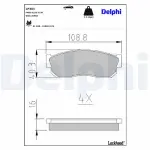 DELPHI Piduriklotsi komplekt, ketaspidur LP261