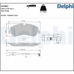 DELPHI Piduriklotsi komplekt,  ketaspidur LP2661