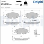 DELPHI  Piduriklotsi komplekt,ketaspidur LP2698