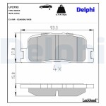 DELPHI Piduriklotsi komplekt,  ketaspidur LP2703