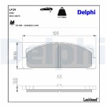 DELPHI Piduriklotsi komplekt,  ketaspidur LP29