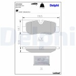 DELPHI Piduriklotsi komplekt,  ketaspidur Professional + LP3139LC