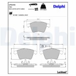 DELPHI Piduriklotsi komplekt,  ketaspidur LP3142