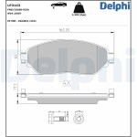 DELPHI Piduriklotsi komplekt,  ketaspidur LP3143