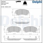 DELPHI Piduriklotsi komplekt,  ketaspidur LP3144