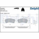 DELPHI Piduriklotsi komplekt,  ketaspidur LP3153