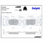 DELPHI Piduriklotsi komplekt,  ketaspidur LP3155