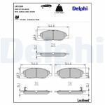DELPHI Piduriklotsi komplekt,  ketaspidur LP3169