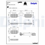 DELPHI Piduriklotsi komplekt,  ketaspidur LP3191