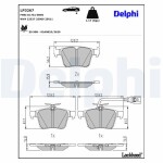 DELPHI Piduriklotsi komplekt,  ketaspidur LP3267