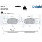 DELPHI Piduriklotsi komplekt, ketaspidur LP3286