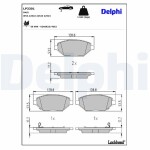DELPHI Piduriklotsi komplekt,  ketaspidur LP3301